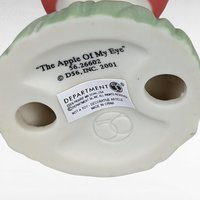 Dept. 56 Flowerpot Pair, "You're In My Heart" & "Apple Of My Eye", 2001 Figurines with Clay Pots, Vintage Home Decor, Gift for Gardeners