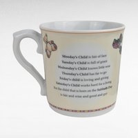 Vintage Royal Worcester Days of the Week 3-Piece Child Set, Mug, Bowl, Plate, Nursery Rhyme Decor, Baby Shower Gift, Christening Present