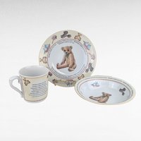 Vintage Royal Worcester Days of the Week 3-Piece Child Set, Mug, Bowl, Plate, Nursery Rhyme Decor, Baby Shower Gift, Christening Present