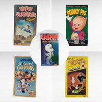 Vintage Cartoon VHS Lot, Casper, Porky Pig, Woody Woodpecker, 90s Nostalgia, Classic Cartoons, Animation, Collectible VHS