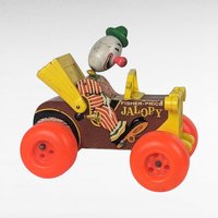 Vintage Fisher Price Toy Lot: Jalopy Pull Toy, Chatter Phone, Hickory Dickory Radio - Classic Toys, Retro Decor, Gift for Child, Collector