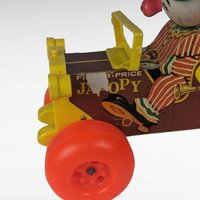 Vintage Fisher Price Toy Lot: Jalopy Pull Toy, Chatter Phone, Hickory Dickory Radio - Classic Toys, Retro Decor, Gift for Child, Collector