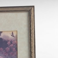 Vintage Framed Bessie Pease Gutmann Cherub and Butterfly Print, 9x7 Inch, Angel Art, Nursery Decor, Gift for Baby Shower