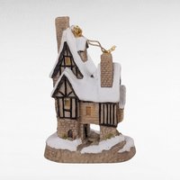 Set of 4 Vintage David Winter Christmas Ornaments, Fairytale Castle, Tudor Manor, Collectible Holiday Decor, Gift for Collector