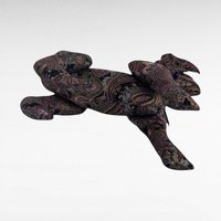 Vintage Paisley Pattern Plush Standing Reindeer, 11 Inch Decorative Holiday Figurine, Whimsical Christmas Decor, Reindeer Collectors