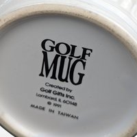 Vintage Retirement Bank & Golf Mug Set, Lefton Piggy Bank, Funny Golfer Mug, Gift for Retiree, Man Cave Decor