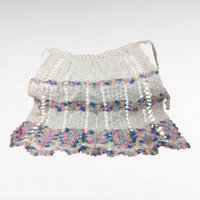 Vintage Handmade Child's Apron & Crocheted Dollies Set - Cottagecore Kitchen Decor, Baking Gift, Vintage Linens
