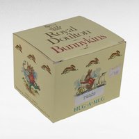 Vintage Royal Doulton Bunnykins Sledding Two Handled Mug, Children's Gift, Collectible Bunnykins Mug, Christening Gift, Nursery Decor