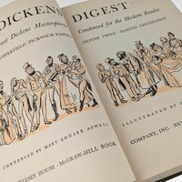 1943 The Dickens Digest, Vintage Hardcover Book, Charles Dickens Abridged Classics, Illustrated by Ronald McKay, Gift for Literature Lovers