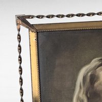 Vintage Head of Christ Print - Kriebel and Bates Religious Art - Distressed Metal Frame - Spiritual Home Decor - Gift for Devout