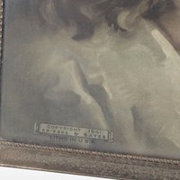Vintage Head of Christ Print - Kriebel and Bates Religious Art - Distressed Metal Frame - Spiritual Home Decor - Gift for Devout