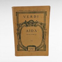 Vintage Giuseppe Verdi Aida Opera Music Book, G. Schirmer, Vocal Score, Italian & English, Gift for Opera Lover, Music Collector