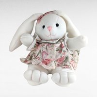 Vintage Plush Bunny Rabbit Lot, Collectible Bunnies, Floral Dresses, Posable Bunny, Commonwealth Bunny, Gift for Easter, Nursery Decor