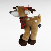 Vintage Christmas Plush Lot, Petting Zoo Reindeer, Gingerbread Teddy Bear, Plush Dog with Hat, Holiday Plush Toys, Collectible Plushies