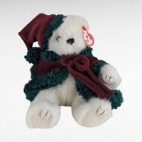 Vintage Christmas Plush Lot - Ty Attic Treasures Klause Bear, Bachman's Santa in Bag, Red/Green Teddy Bear Couple - Holiday Decor