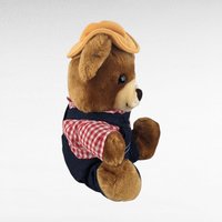 Vintage Teddy Bear Pair, America Wego Denim Bear, 1985 Dakin Del Monte Bear, Collectible Plush Toys, Gift for Kids