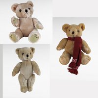 Vintage Teddy Bear Lot, Posable Tan Bears, Jointed Plush Toys, 10"-13", Collectible Bears, Gift for Kids, Vintage Toy Decor, Display Bears