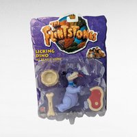 Mattel Flintstones Toy Set, Licking Dino & Big Shot Fred, New in Package, Vintage Flintstones Collectibles