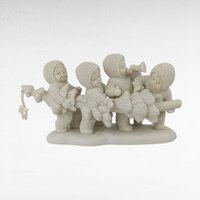 Vintage Dept 56 Snowbabies "Hi Ho, Hi Ho" Figurine, Collectible Snowbabies Figure, Gift for Snowbabies Collector, Christmas Decor