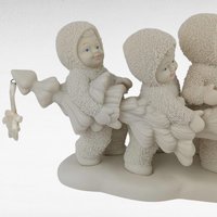 Vintage Dept 56 Snowbabies "Hi Ho, Hi Ho" Figurine, Collectible Snowbabies Figure, Gift for Snowbabies Collector, Christmas Decor