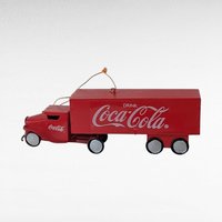 2001 Kurt Adler Coca-Cola Ornament Set, 4 Piece, Truck and Car Ornaments, Collectible Christmas Decor