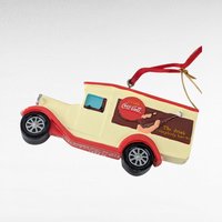 2001 Kurt Adler Coca-Cola Ornament Set, 4 Piece, Truck and Car Ornaments, Collectible Christmas Decor