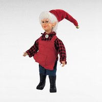 Vintage Christmas Ornament Lot: Doll Head Caroler, Angel, Dept. 56 Santa, Elf - Holiday Decor