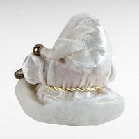 Vintage Christmas Pair: Kurt Adler Eye Patch Guy Ornament & Sitting Santa Clock Figurine - Unique Holiday Decor