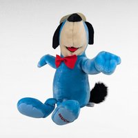 Vintage 1985 Hanna Barbera Huckleberry Hound Plush Toy, Collectible Cartoon Dog Plushie, Gift for Animation Fans