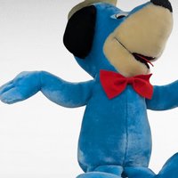 Vintage 1985 Hanna Barbera Huckleberry Hound Plush Toy, Collectible Cartoon Dog Plushie, Gift for Animation Fans