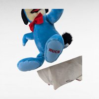 Vintage 1985 Hanna Barbera Huckleberry Hound Plush Toy, Collectible Cartoon Dog Plushie, Gift for Animation Fans