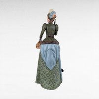 1987 Avon Mrs. Albee Presidents Club Figurine, Ceramic Green Dress, Avon Representative Award, Vintage Collectible, 9.5 Inch Height