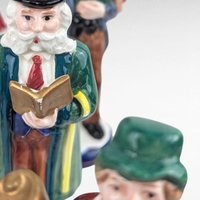 Vintage Fitz and Floyd Caroler Set, A Christmas Carol 1843-1993, Porcelain Figurines, Collector Series, Holiday Decor, Gift for Dickens Fans