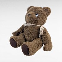 Vintage Gladly the Cross-Eyed Bear Plush, 17" Tall, Soft Brown Teddy, Collectible Stuffed Animal