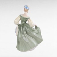 Vintage Royal Doulton Fair Lady Figurine, HN2193, Green Dress, Collectible Porcelain, Gift for Collector, Elegant Home Decor