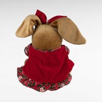 1985 Commonwealth Velveteen Rabbit Christmas Bunny Plush, Vintage Holiday Decor, Collectible Stuffed Animal, Gift for Rabbit Lovers