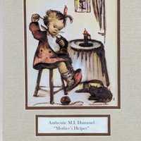 Vintage Hummel Prints Set, 1981 Framed Hummel Art, Honey Lovers, Mother's Helper, Little Bookkeeper, Collectible Hummel,