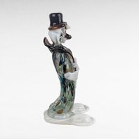 Vintage Art Glass Clown, Handblown Glass Clown, Collectible Glass Figurine, Clown Decor, Art Glass Sculpture, Whimsical Clown, Glass Art