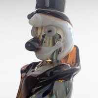 Vintage Art Glass Clown, Handblown Glass Clown, Collectible Glass Figurine, Clown Decor, Art Glass Sculpture, Whimsical Clown, Glass Art