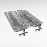 Pair of Aluminum Ice Cube Trays, Vintage Kitchenware, Functional Ice Trays, Classic Refrigerator Accessory, Gift for Home Bar Enthusiasts