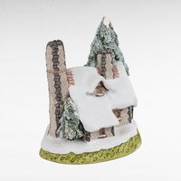 1984 David Winter Snow Cottage Village Figure, Winter Scene Collectible, Vintage Home Decor, Christmas Gift, Miniature Snow Cottage