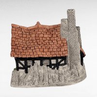 1983 David Winter The Bothy Village House, Tudor Style Cottage Sculpture, Vintage Home Decor, Gift for Collector, Miniature Building