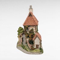 1984 David Winter Tollkeepers Cottage, English Countryside Sculpture, Vintage Collectible, Gift for Collector, Miniature Stone Cottage