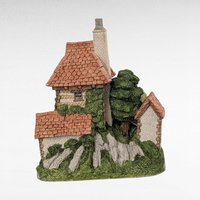 1984 David Winter Tollkeepers Cottage, English Countryside Sculpture, Vintage Collectible, Gift for Collector, Miniature Stone Cottage