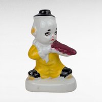 Vintage Ceramic Clown Band Figurines, Set of 3, Musical Clowns, Collectible Clown Decor, Made in China