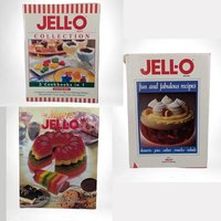 Vintage Jell-O Cookbook Lot: 3 Recipe Books, 1980s-2000s Desserts, Retro Cooking, Nostalgic Recipes, Gift for Baker