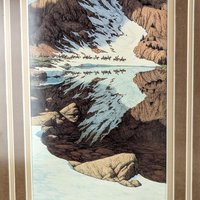 Vintage Bev Doolittle "Season of the Eagle" Framed Print, Nature Art, Landscape Scene, Gift for Art Collector, Framed Wall Decor