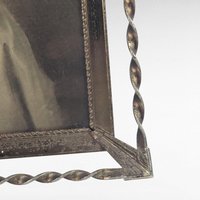 Vintage Head of Christ Print - Kriebel and Bates Religious Art - Distressed Metal Frame - Spiritual Home Decor - Gift for Devout