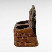 Vintage McCoy "Under the Spreading Chestnut Tree" Planter, Ceramic Flower Pot, 6.5 Inch Height, Collectible Pottery, Unique Garden Decor