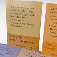 Living Your Dreams Together Conversation Cards - Couples Communication, Relationship Building, Date Night Activity